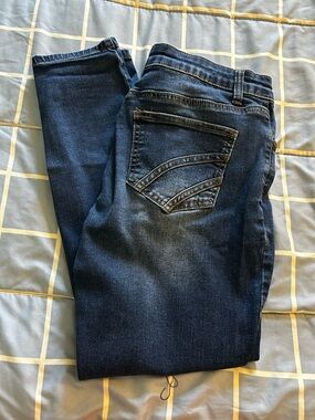 Sandpiper Petite Skinny Jeans in Dark Blue Denim